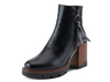 Patrizia Araha Black Fashion Zip Chunky Block Heel Square Toe Ankle Booties 42