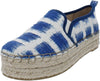 Sam Edelman Carrin Blue/Multi Gingham Print Fashion Slip On Platform Rounded Toe Shoes