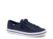 Keds Women's Kickstart Fashion Sneaker Navy Canvas Lace Up Platfrom Tennis Shoes