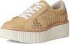 Dolce Vita Tiger Lt Natural Raffia Lace Up Chunky Platform Low Top Sneakers