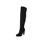 Vince Camuto CHEERA Fitted Stretch Suede Over the Knee High Boot BLACK