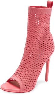 Steve Madden Evelina Pink Fashion Pull On Open Toe Ankle Bootie Fashion Boots