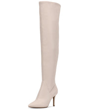 Jessica Simpson Over the Knee Boot Abrine Chalk Nude Side Pointed Toe Tall Boots