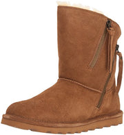 Bearpaw Women's Mimi Suede/Sheepskin/Wool Hickory Ii Ankle-High Sheepskin Boot