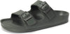 FUNKYMONKEY Women's Comfort Slides Double Buckle Adjustable EVA Flat Sandals