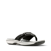 Clarks Breeze Sea Flip Flops Comfort Summer Sandals Black Synthetic