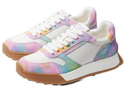 Sam Edelman Layla Rainbow Lace Up Low Top Chunky Heeled Fashion Sneakers