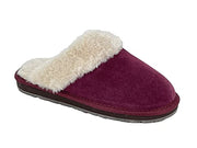 Clarks Scuff Slip-On Cosy Open Back Comfort Clog Slipper Mule Slipper Burgundy