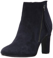 Sam Edelman Sadee Navy Blue Suede Block Heel Ankle Classic Round Toe Booties