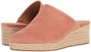 Lucky Women's Lidwina Mule Canyon Rose Coral Suede Wedge Mule (8, Canyon Rose)