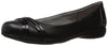 LifeStride Aliza Black Fashion Slip On Rounded Toe Flat Heel Ballet Shoes 5