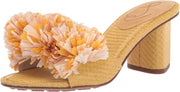Sam Edelman Olia Desert Sun Pom-Poms Embellished Strap Block Mule Heeled Sandals