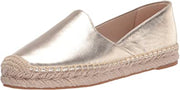 Sam Edelman Kesia Molten Gold Slip On Round Toe Espadrille Platform Flat Loafers