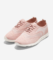 Cole Haan Zerogrand Stitchlite Ox Rose Smoke/Silver Lace Up Low Top Sneakers