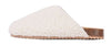 Luxemoda Womens Oozy Off White Flat Faux Shearling Mule Furry Mule Clog Sandals