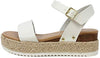 Soda Womens Clip White Open Toe Casual Ankle Strap Sandals (5.5)