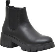 CUSHIONAIRE Sasha Black Fashion Pull On Memory Foam Casual Comfort Chelsea Boots