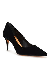 Schutz Lola Black Velvet Pointed Low Heel Single Sole Dress Formal Pumps