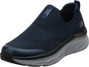 Skechers D'Lux Walker Quick Upgrade Navy Pull On Knit Mesh Low Top Sneakers