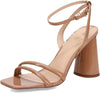 Sam Edelman Kia Rosa Blush Fashion Open Toe Ankle Strap Block Heeled Wide Sandal