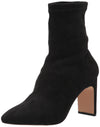 The Drop  Jane Black Fashion Ankle High Heel Pull-On Sock Boot, Black, 7.5