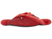 Jessica Simpson Tracee2 Intense Red Cozy Jewel Round Toe Slip On Flat Slippers
