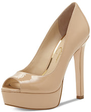 Jessica Simpson Bellena Sand Nude Patent High Heel Platform Pump