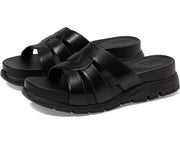 Cole Haan Zerogrand Slotted Slide Black/Black Open Toe Slip On Flat Sandals