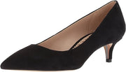 Sam Edelman Dori Black Suede Slip On Pointed Toe Kitten Heel Fashion Pumps