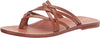 Sam Edelman Marinea Saddle Leather Slip On Open Toe Strappy Flat Slides Sandals