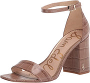 Sam Edelman Daniella Praline Squared Toe Ankle Strap Block Heeled Sandals