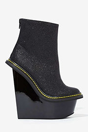 Jeffrey Campbell Women's Glacier Hidden Door Black Glitter Platform