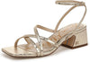 Sam Edelman Whitley Jute Squared Open Toe Strappy Ankle Strap Block Heel Sandals
