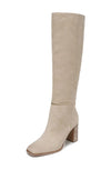 Sam Edelman Olly Sesame Squared Toe Block Heel Pull On Knee High Fashion Boots
