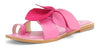 Louise Et Cie Amure Flamingo Smooth Calf Dainty Bow Toe Loop Open Toe Sandals
