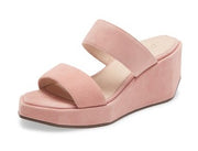 Cecelia New York BAILY Blush Open Toe Platform Slide Sandal Open Toe Wedge Mule