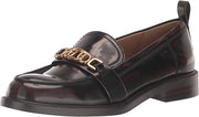 Sam Edelman Christy Chestnut Rounded Toe Block Heeled Slip On Leather Loafers