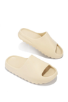 CAPE ROBBIN WOMEN'S FESTIVE SLIPPING AWAY SLIP ON SLIDES BEIGE
