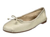 Sam Edelman Zooey Modern Ivory Bow Detailed Rounded Toe Slip On Ballet Flats