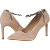 Vince Camuto Peddya Wild Mushroom Leather Ankle Strap Chain Link Detail Pumps