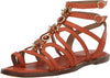Sam Edelman Tianna Terra Orange Toe Ring Ankle Strap Flat Gladiator Sandals