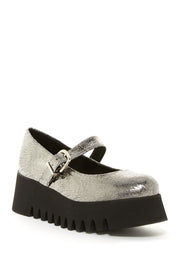 Shellys London Killian Graphite Mary-Jane Platform Wedge