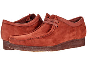 Clarks Men's Wallabee Burgundy Suede Elegant Dress Lace Up Oxford Loafers