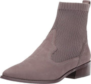 Cecelia New York Tomas Sock-Knit Leather Western Chelsea Bootie Taupe Sable