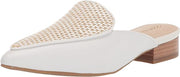 Cole Haan Piper Ivory Leather/Raffia/Light Natural Stack/Medium Gum Outsole Mule