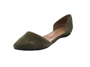 Jeffrey Campbell Women's Inlove Suede Rounded Toe Slip On Slingback Flats
