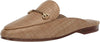 Sam Edelman Linnie Buff Tan Slip On Rounded Toe Chain Detail Wide Fashion Mules