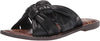Sam Edelman Garson Black Stylish Cushioned Leather Slip-On Comfort Flat Sandals