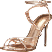 Sam Edelman Sareena Champagne Stiletto Heel Open Toe Ankle Strap Heeled Sandals