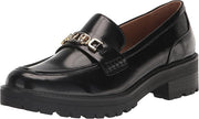 Sam Edelman Teagan Black Box Fashion Slip On Chunky Rounded Toe Loafers Shoes